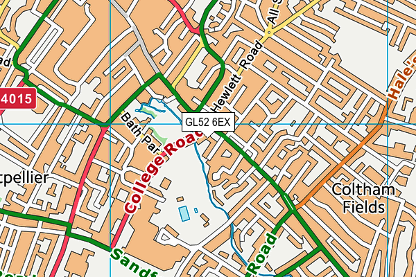 GL52 6EX map - OS VectorMap District (Ordnance Survey)
