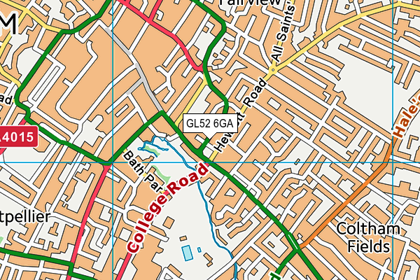 GL52 6GA map - OS VectorMap District (Ordnance Survey)