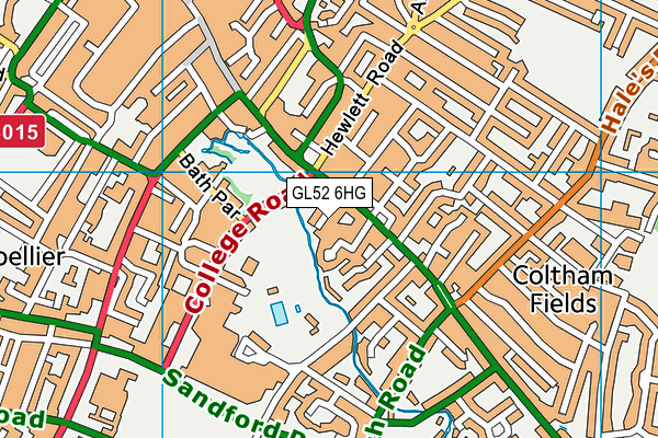 GL52 6HG map - OS VectorMap District (Ordnance Survey)