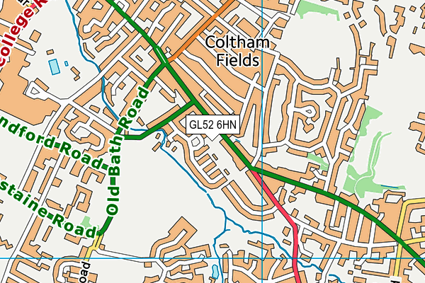 GL52 6HN map - OS VectorMap District (Ordnance Survey)