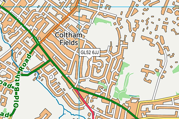 GL52 6JJ map - OS VectorMap District (Ordnance Survey)