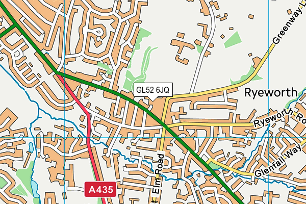 GL52 6JQ map - OS VectorMap District (Ordnance Survey)