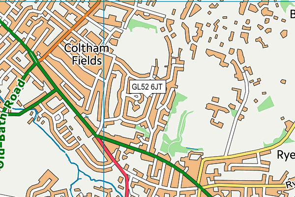 GL52 6JT map - OS VectorMap District (Ordnance Survey)