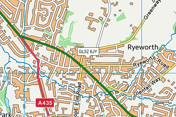 GL52 6JY map - OS VectorMap District (Ordnance Survey)