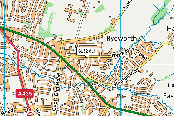 GL52 6LH map - OS VectorMap District (Ordnance Survey)