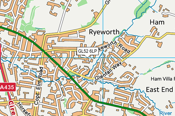 GL52 6LP map - OS VectorMap District (Ordnance Survey)