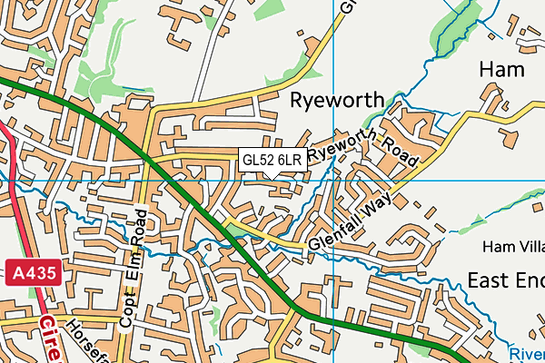 GL52 6LR map - OS VectorMap District (Ordnance Survey)