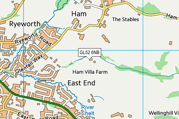 GL52 6NB map - OS VectorMap District (Ordnance Survey)