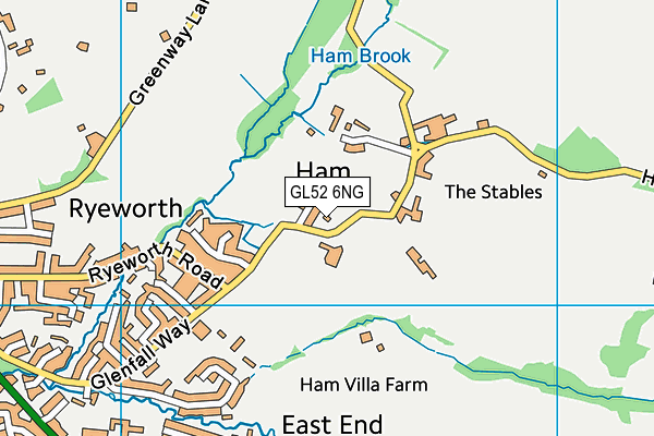 GL52 6NG map - OS VectorMap District (Ordnance Survey)