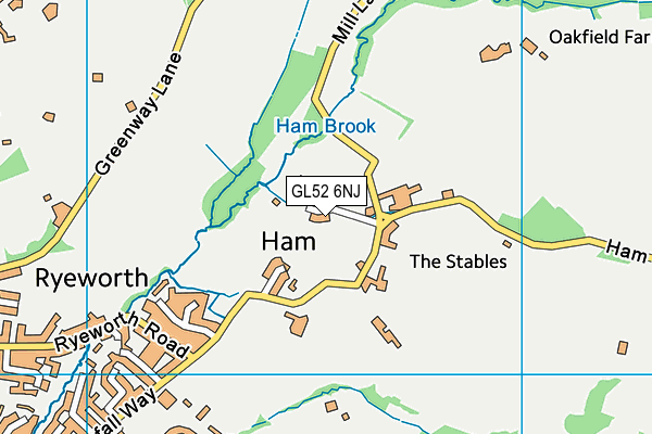 GL52 6NJ map - OS VectorMap District (Ordnance Survey)