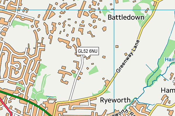 GL52 6NU map - OS VectorMap District (Ordnance Survey)