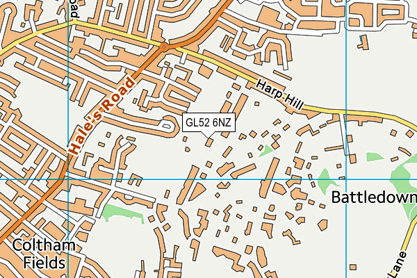GL52 6NZ map - OS VectorMap District (Ordnance Survey)
