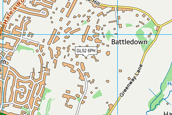 GL52 6PH map - OS VectorMap District (Ordnance Survey)