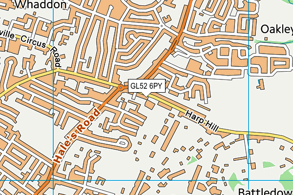 GL52 6PY map - OS VectorMap District (Ordnance Survey)