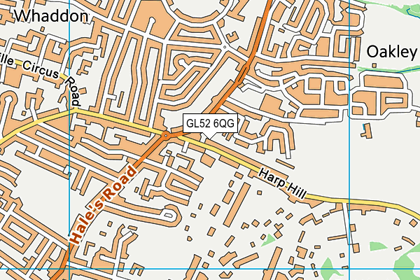 GL52 6QG map - OS VectorMap District (Ordnance Survey)