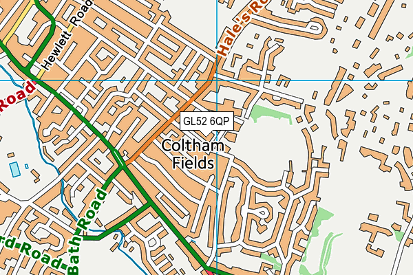 GL52 6QP map - OS VectorMap District (Ordnance Survey)