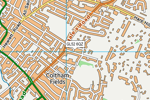 GL52 6QZ map - OS VectorMap District (Ordnance Survey)