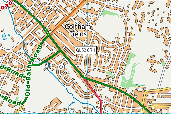 GL52 6RH map - OS VectorMap District (Ordnance Survey)