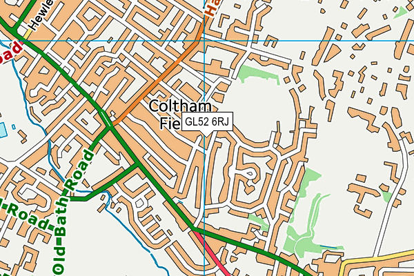 GL52 6RJ map - OS VectorMap District (Ordnance Survey)