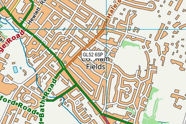 GL52 6SP map - OS VectorMap District (Ordnance Survey)