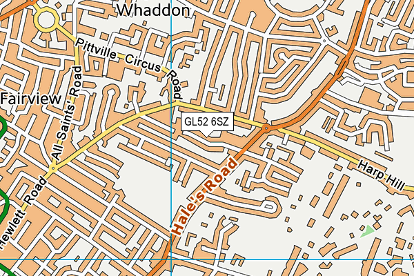 GL52 6SZ map - OS VectorMap District (Ordnance Survey)