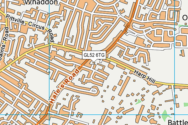 GL52 6TG map - OS VectorMap District (Ordnance Survey)