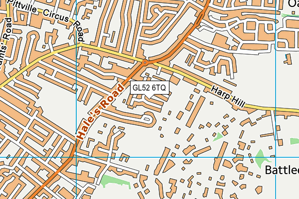 GL52 6TQ map - OS VectorMap District (Ordnance Survey)