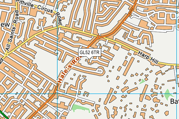GL52 6TR map - OS VectorMap District (Ordnance Survey)