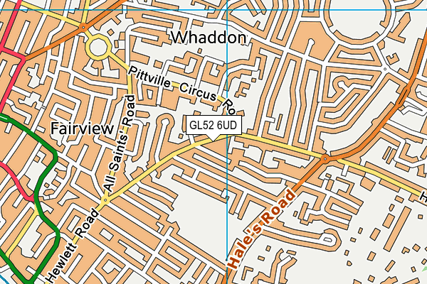 GL52 6UD map - OS VectorMap District (Ordnance Survey)