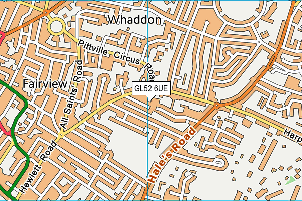 GL52 6UE map - OS VectorMap District (Ordnance Survey)