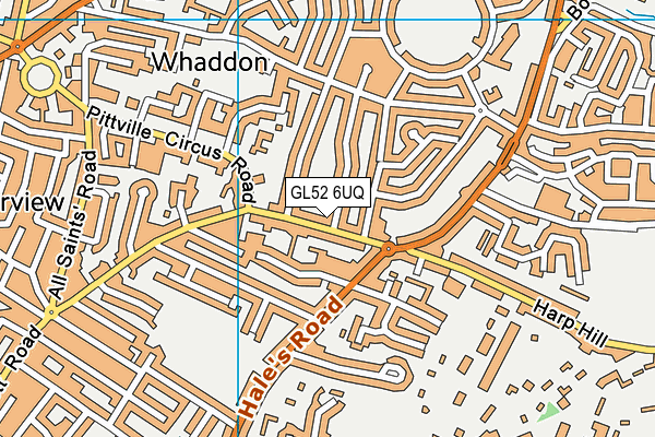 GL52 6UQ map - OS VectorMap District (Ordnance Survey)