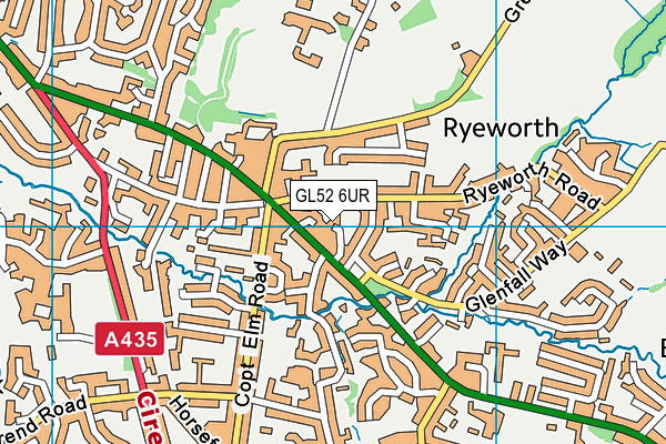 GL52 6UR map - OS VectorMap District (Ordnance Survey)