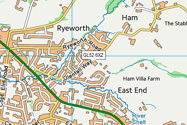 Glenfall Community Primary School map (GL52 6XZ) - OS VectorMap District (Ordnance Survey)