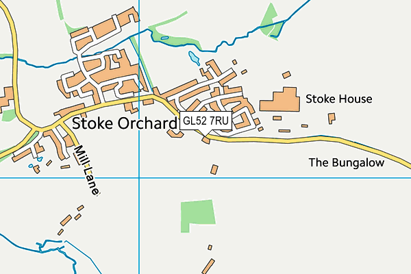 GL52 7RU map - OS VectorMap District (Ordnance Survey)