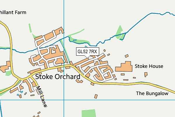 GL52 7RX map - OS VectorMap District (Ordnance Survey)
