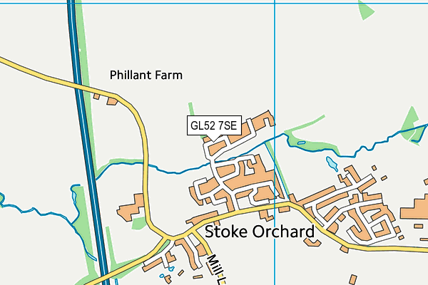 GL52 7SE map - OS VectorMap District (Ordnance Survey)