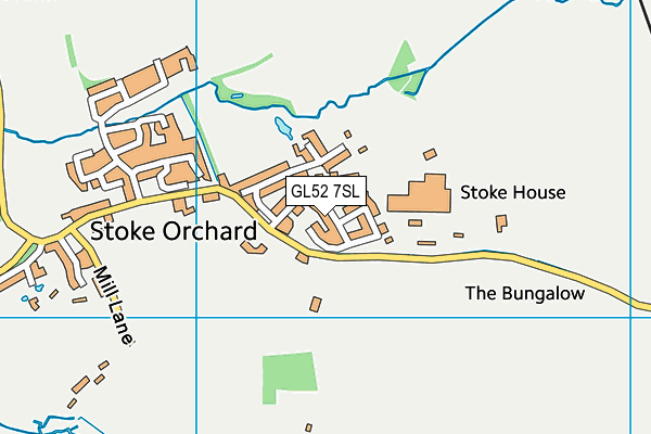 GL52 7SL map - OS VectorMap District (Ordnance Survey)