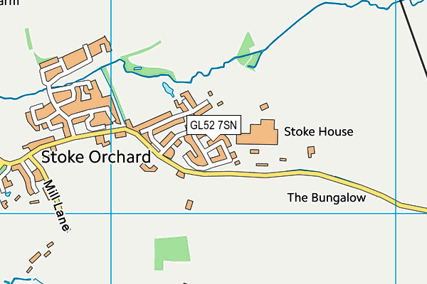 GL52 7SN map - OS VectorMap District (Ordnance Survey)