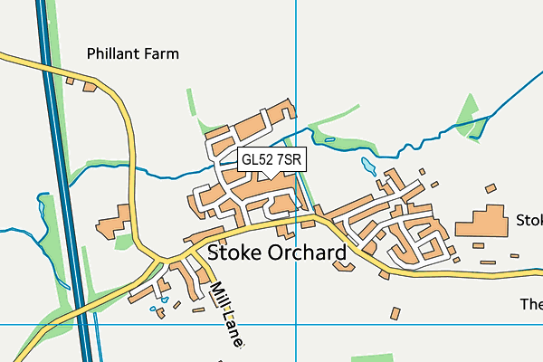 GL52 7SR map - OS VectorMap District (Ordnance Survey)