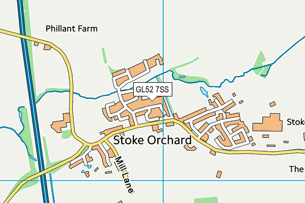 GL52 7SS map - OS VectorMap District (Ordnance Survey)