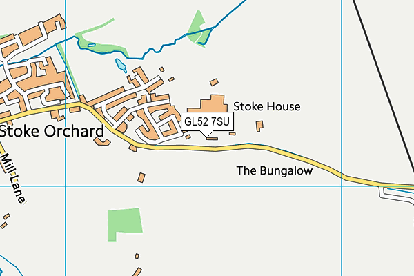 GL52 7SU map - OS VectorMap District (Ordnance Survey)