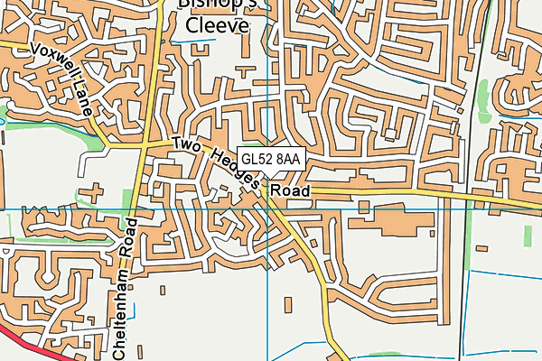 GL52 8AA map - OS VectorMap District (Ordnance Survey)