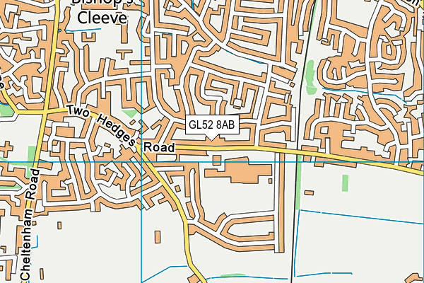 GL52 8AB map - OS VectorMap District (Ordnance Survey)