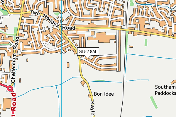 GL52 8AL map - OS VectorMap District (Ordnance Survey)