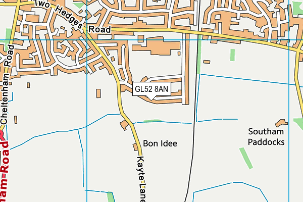 GL52 8AN map - OS VectorMap District (Ordnance Survey)