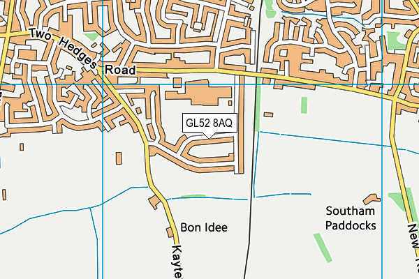 GL52 8AQ map - OS VectorMap District (Ordnance Survey)