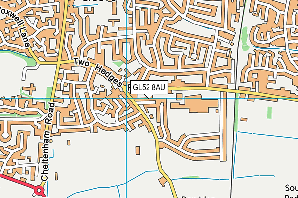 GL52 8AU map - OS VectorMap District (Ordnance Survey)