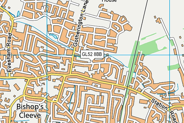 GL52 8BB map - OS VectorMap District (Ordnance Survey)