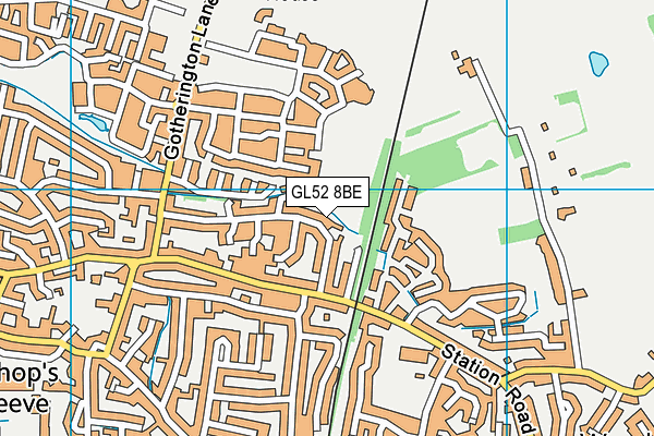GL52 8BE map - OS VectorMap District (Ordnance Survey)