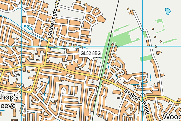 GL52 8BG map - OS VectorMap District (Ordnance Survey)